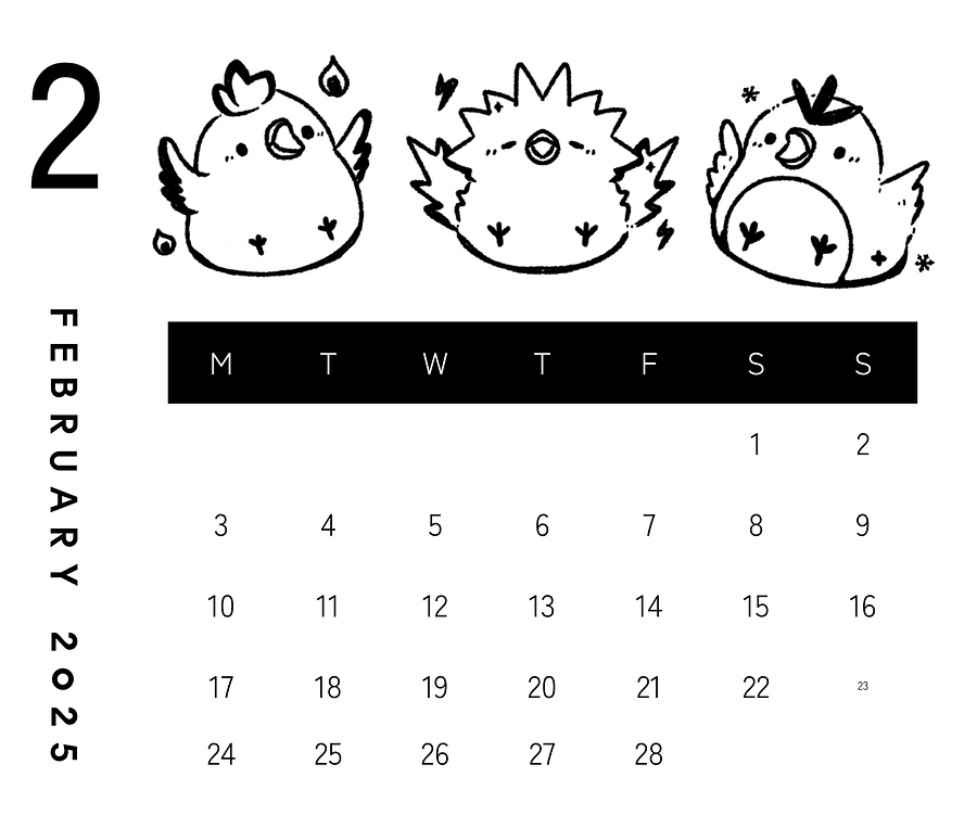 February 2025 Calendar Printable Freebie product image (2)