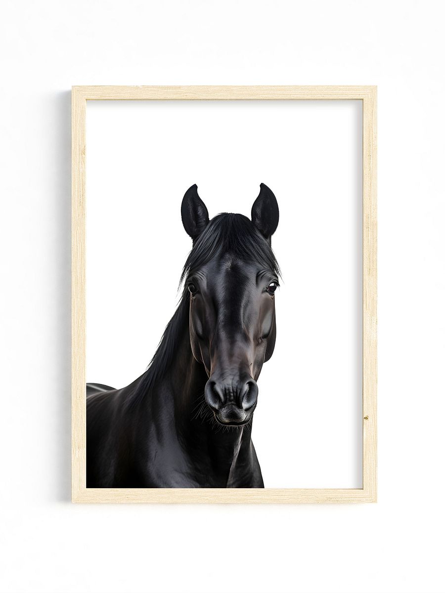 Farm Animal Black Horse Wall Art product image (34)