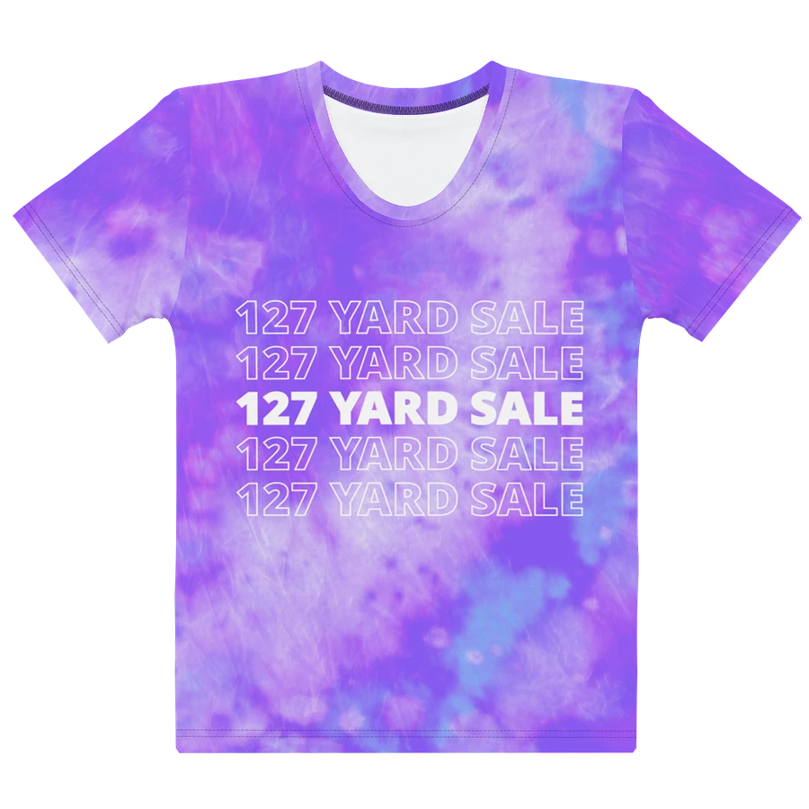 127 Yard Sale (2024) - All-Over Lavender Blue Tie-Dye Print Women's Crew Neck T-Shirt product image (10)