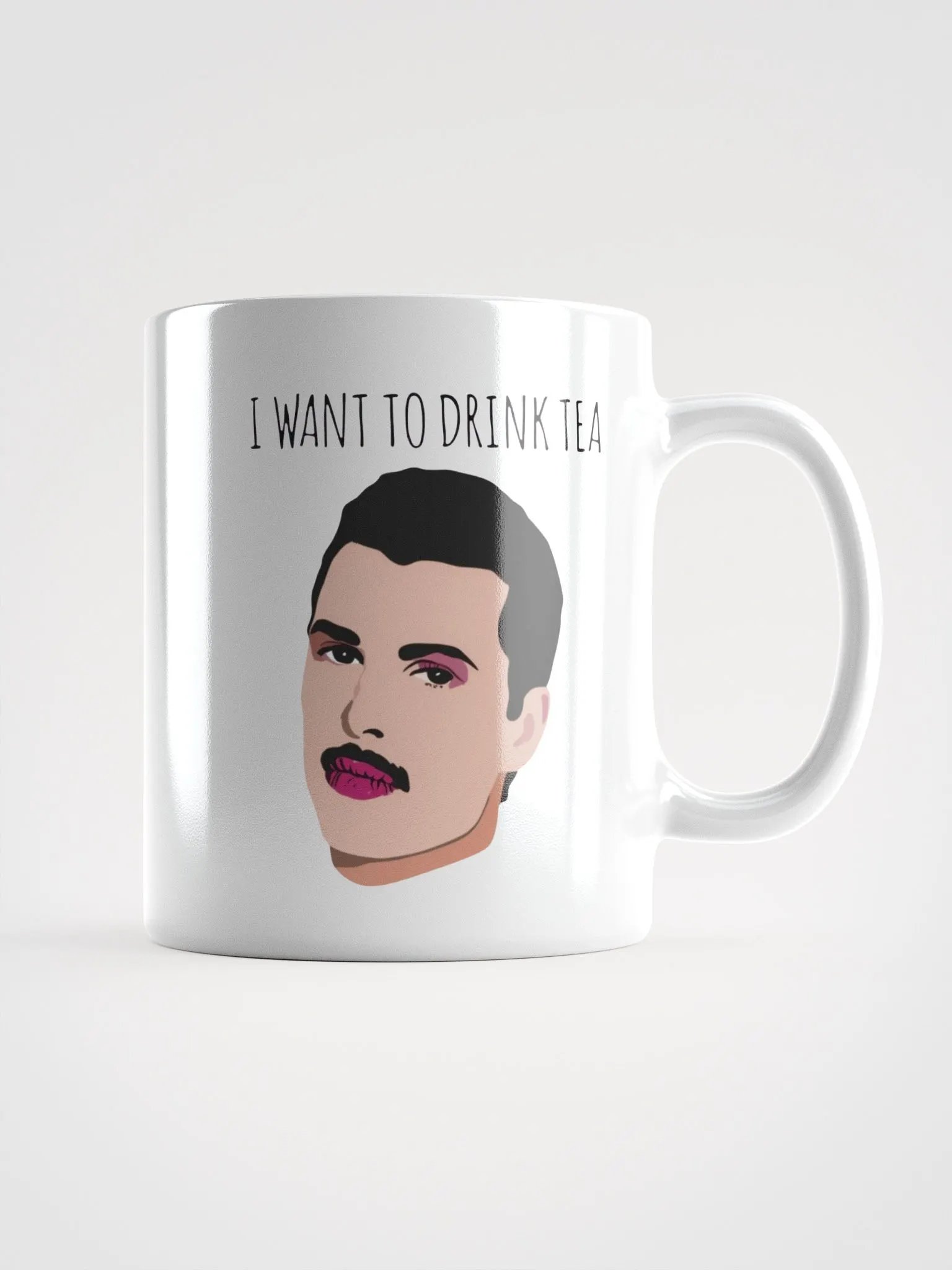 Eccentric Faces White Glossy Mug product image (1)