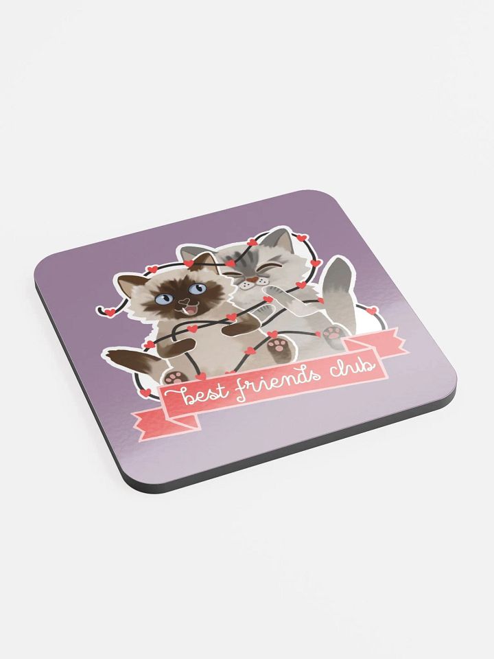 Best Friends Club VALENTINES EDITION Glossed Cork Coaster product image (1)