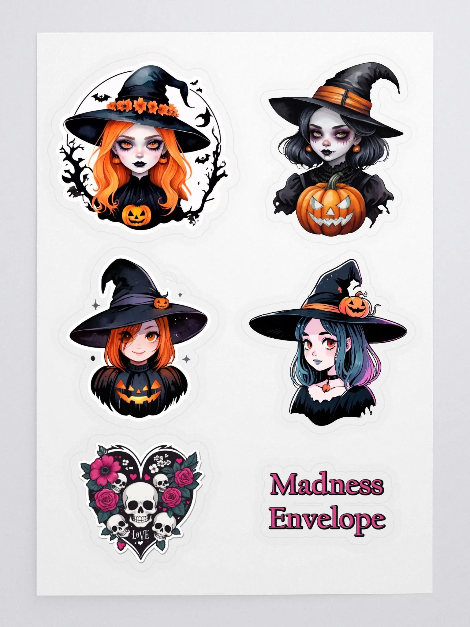 Halloween Witch Goth Girl - Collector's Sticker Pack product image (1)