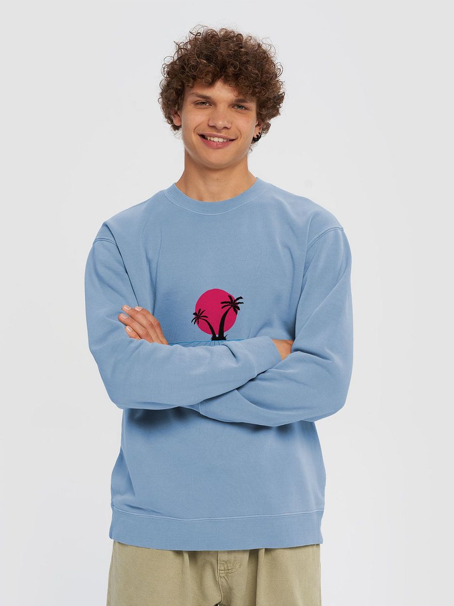 Retro-Futuristic Palm Tree Silhouette Sweatshirt product image (3)