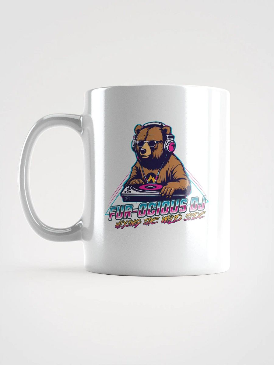 Fur-ocious DJ White Glossy Mug product image (1)