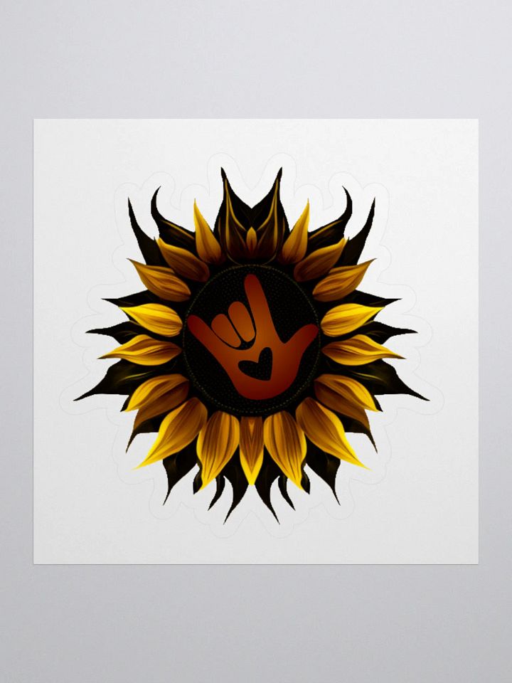 ASL Love Sunflower Stickers product image (1)