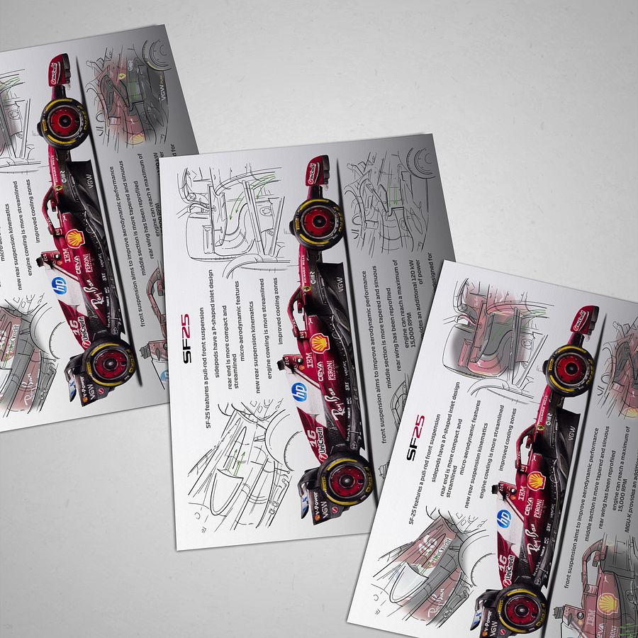 DIGITAL SF-25 technical blueprint drawing Scuderia Ferrari, Leclerc and Hamilton F1, Formula-1, F1 Posters, F1 Art, Formula 1 Wall Art, Gifts for Him, Motorsport product image (6)