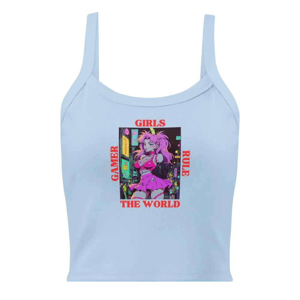 gamer girls rule the world crop tank product image (2)
