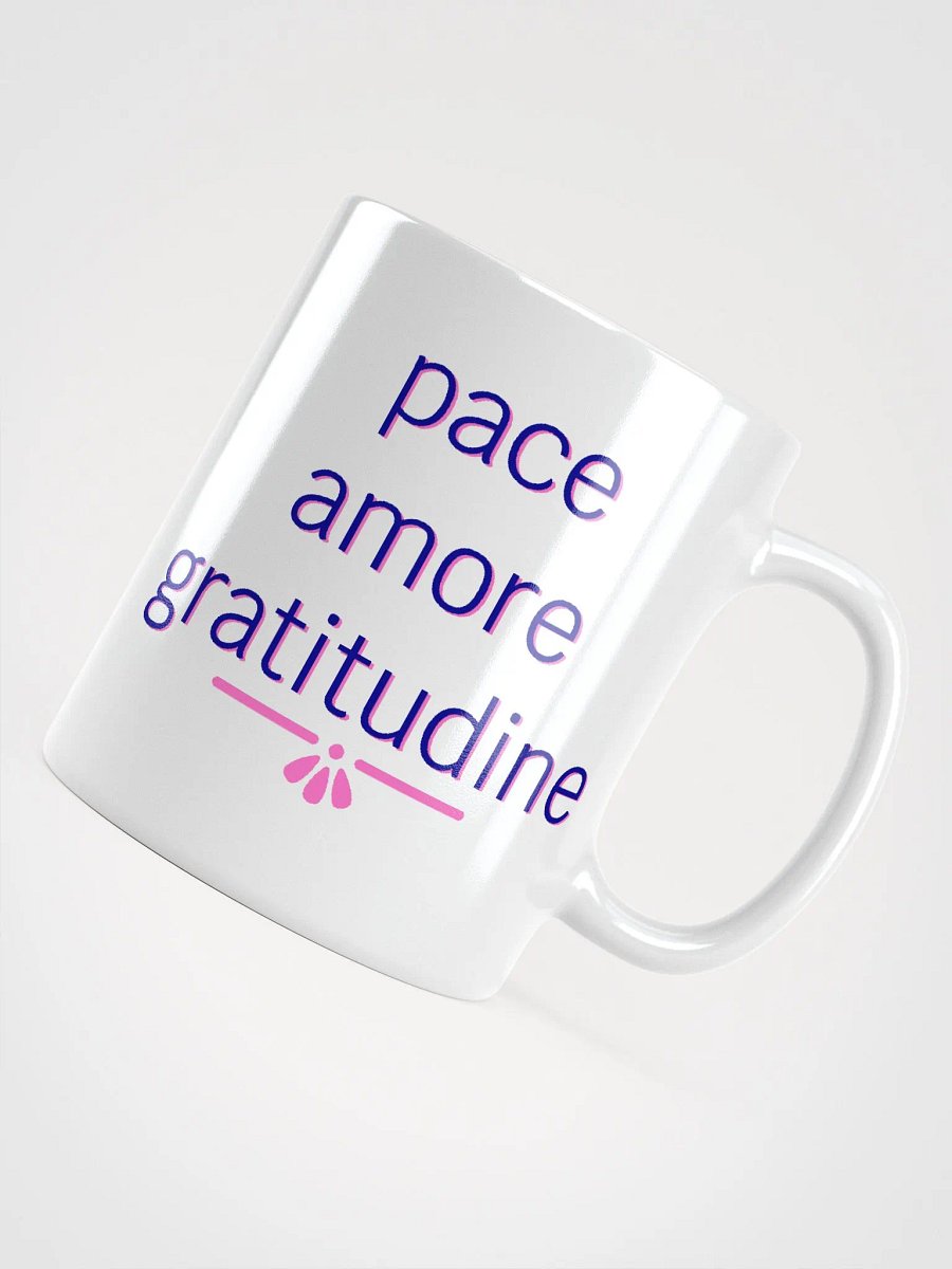 Pace Amore Gratitudine Navy and Pink Ceramic Mug product image (8)