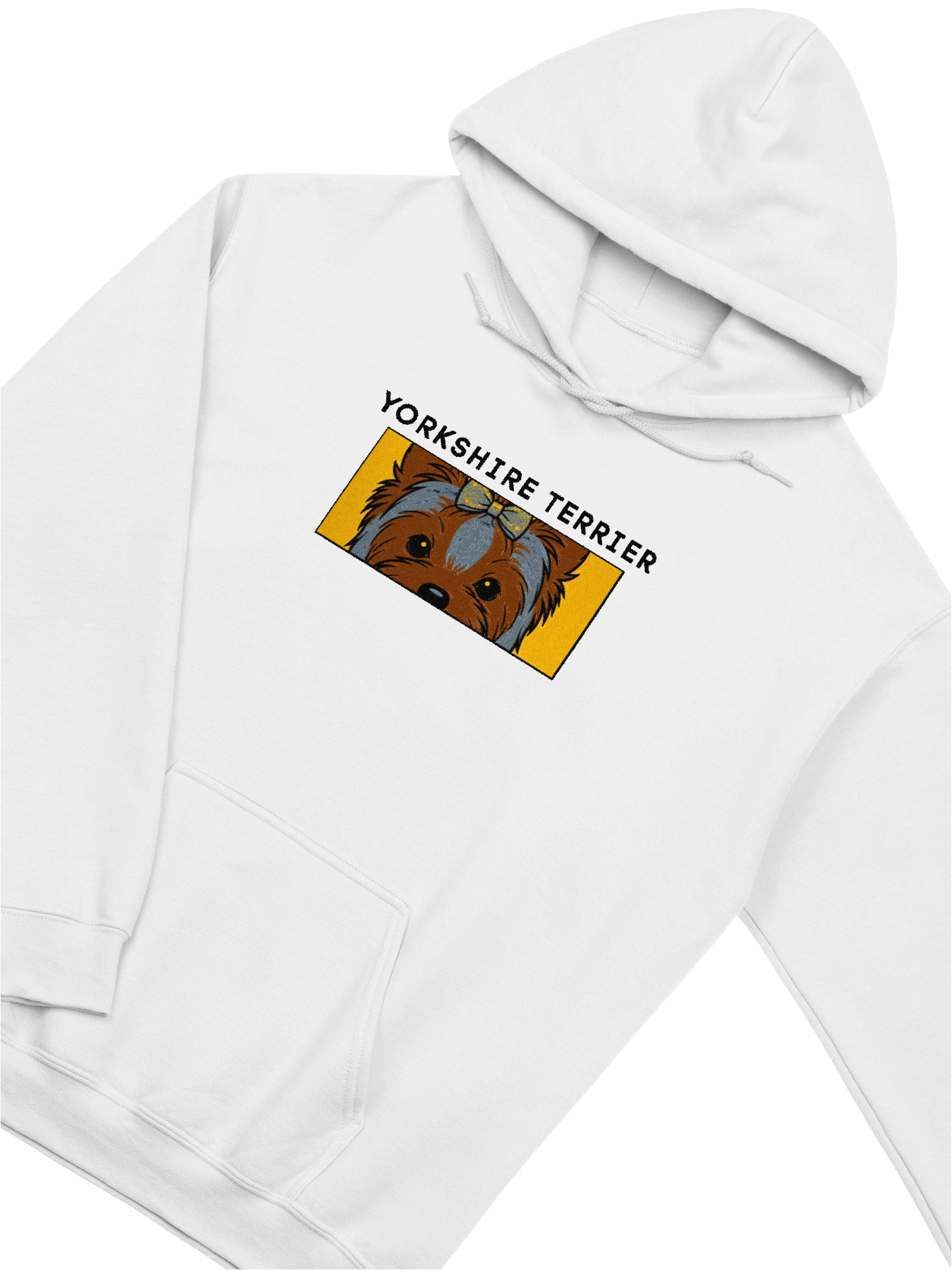 Embroidered Yorkshire Terrier Face Peeking Strip Unisex Hoodie product image (2)
