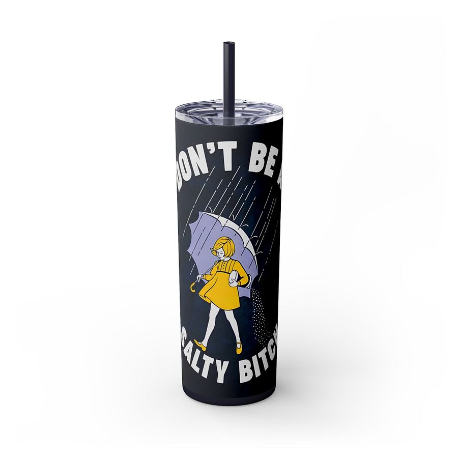 Funny Retro Salt Girl Tumbler Wrap - Don’t Be a Salty Bitch - 20oz PNG Sublimation Design for Digital Download, Humor Cup Wrap Printable product image (2)
