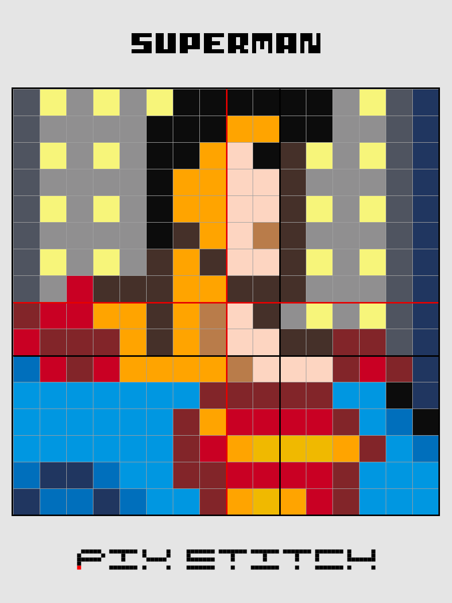 Superman Pixel Art product image (2)