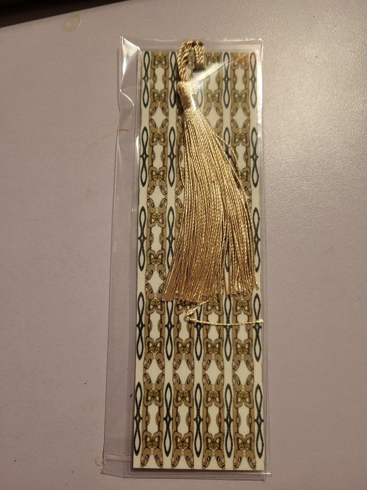 Cartoon Banana Loving Rat Patterned Laminated Bookmark with Tassel product image (2)