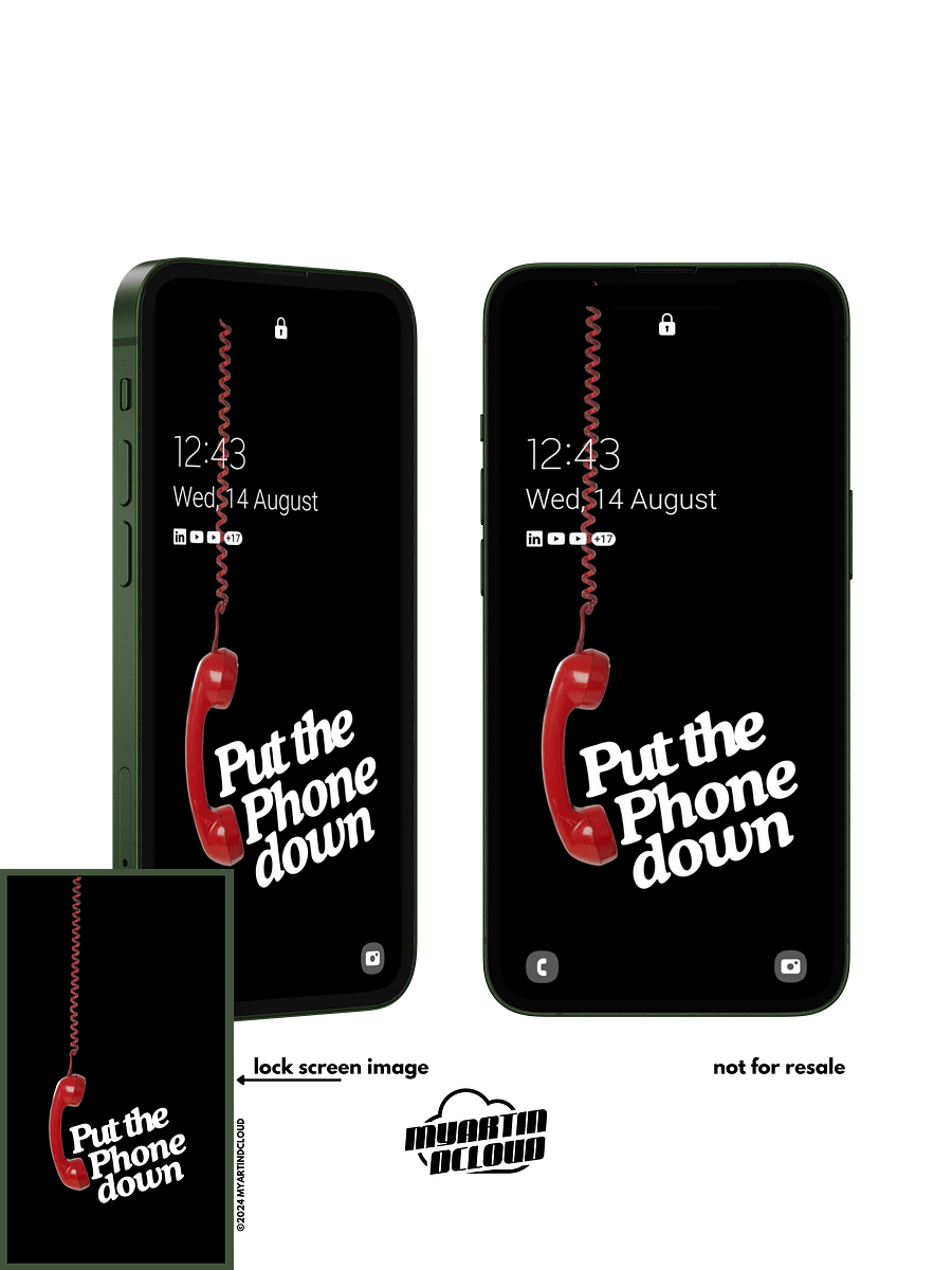 Put the Phone down - Retro Telephone Lock Screen Wallpaper product image (1)