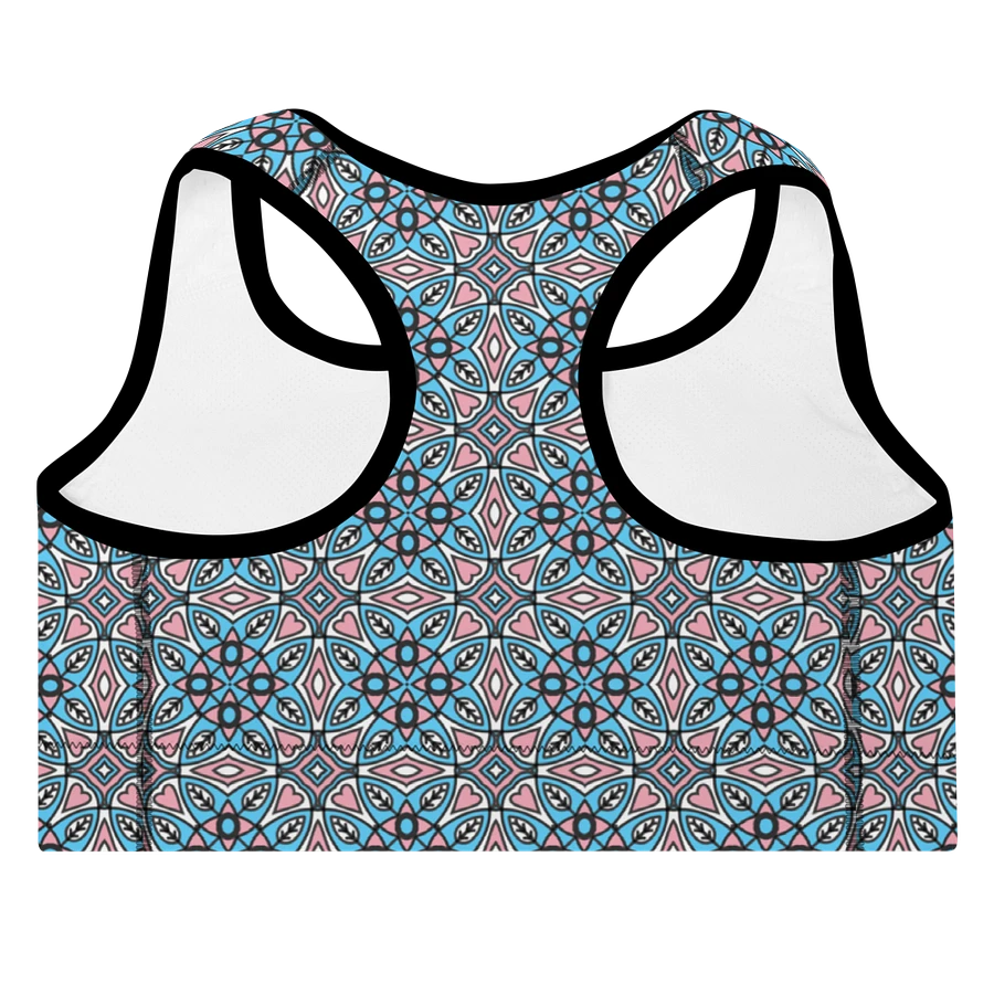 Trans Abstract (1) - Padded Sports Bra product image (4)