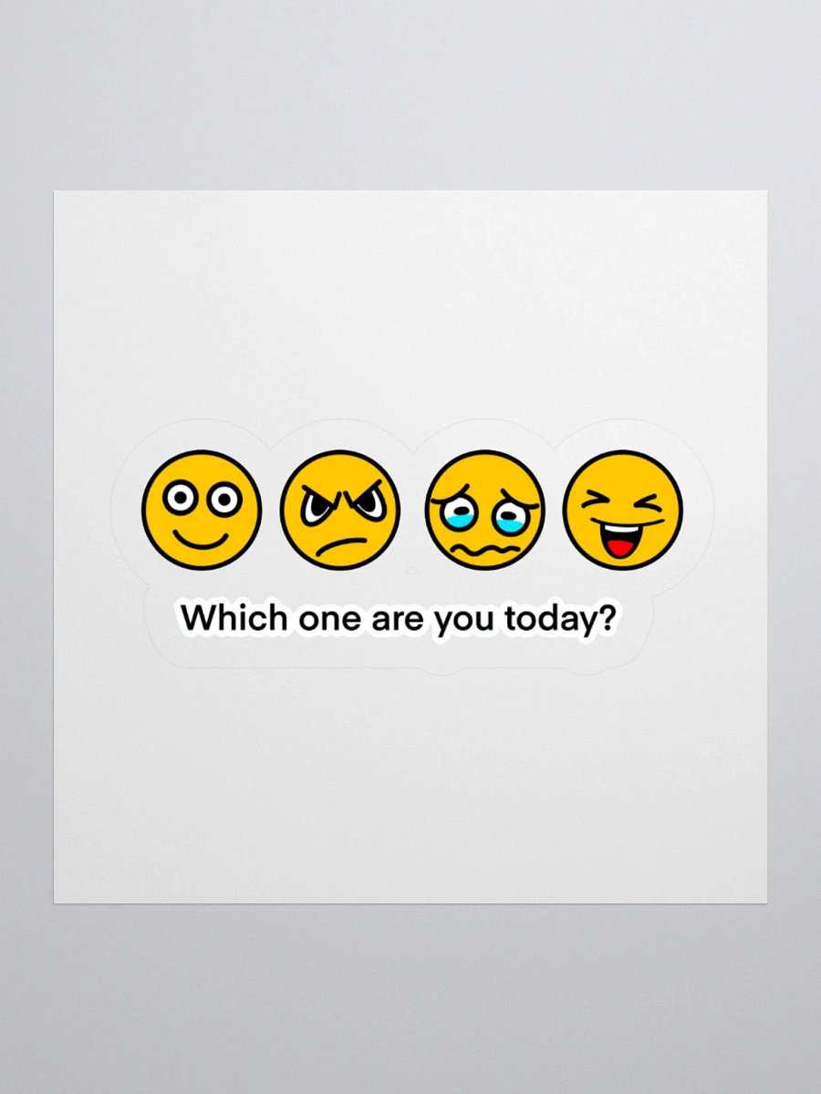 Emoji Mood Kiss Cut Stickers product image (2)