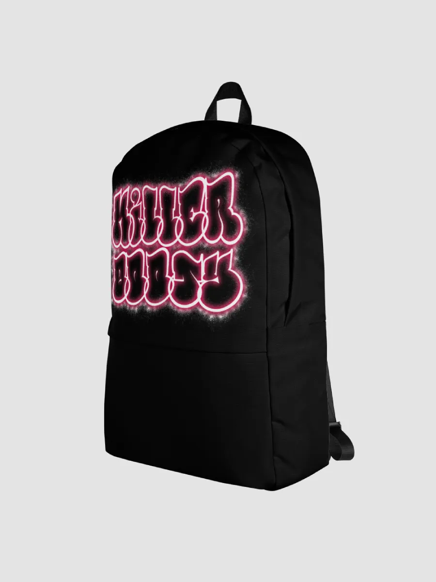 Black Cutesy Graffiti Print Backpack product image (3)