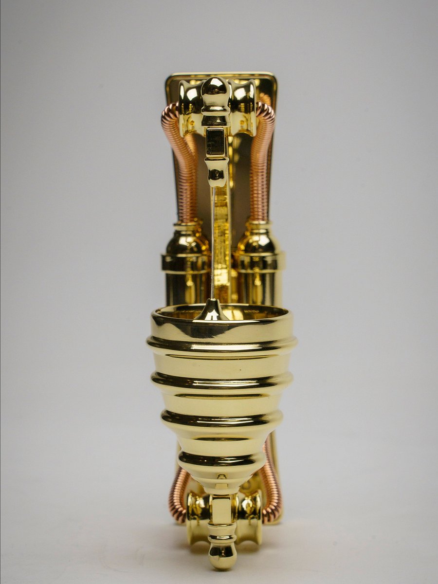 Steampunk Brass Mechanical Doorbell – Polished Door Chime for Unique Home Entrance product image (6)