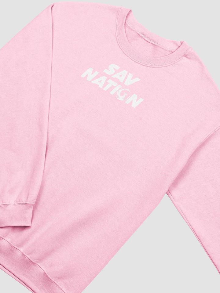 Sav Nation White Logo Gildan Crewneck Sweatshirt product image (17)