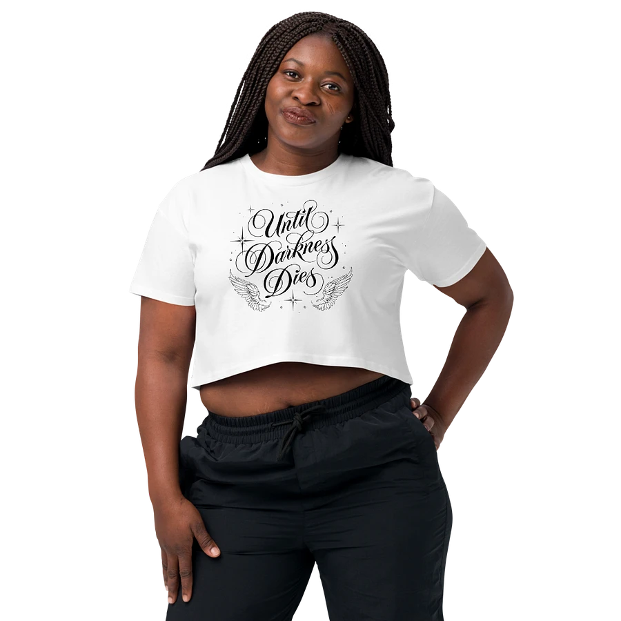 Until Darkness Dies (wings design) Women's Premium Crop Top product image (111)