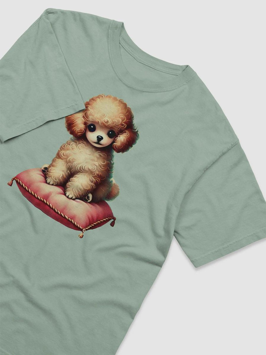 Fluffy Poodle on Red Cushion Comfort Colors T-Shirt product image (17)