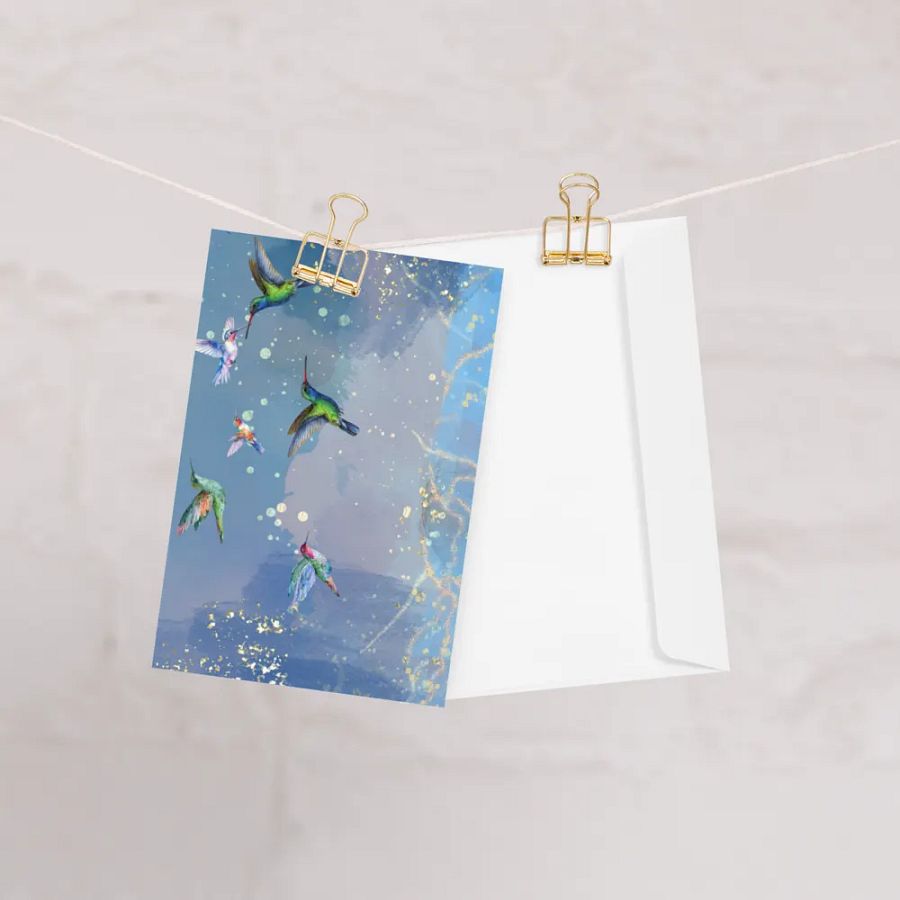 Dreamy Hummingbird Flight Greeting Card product image (12)