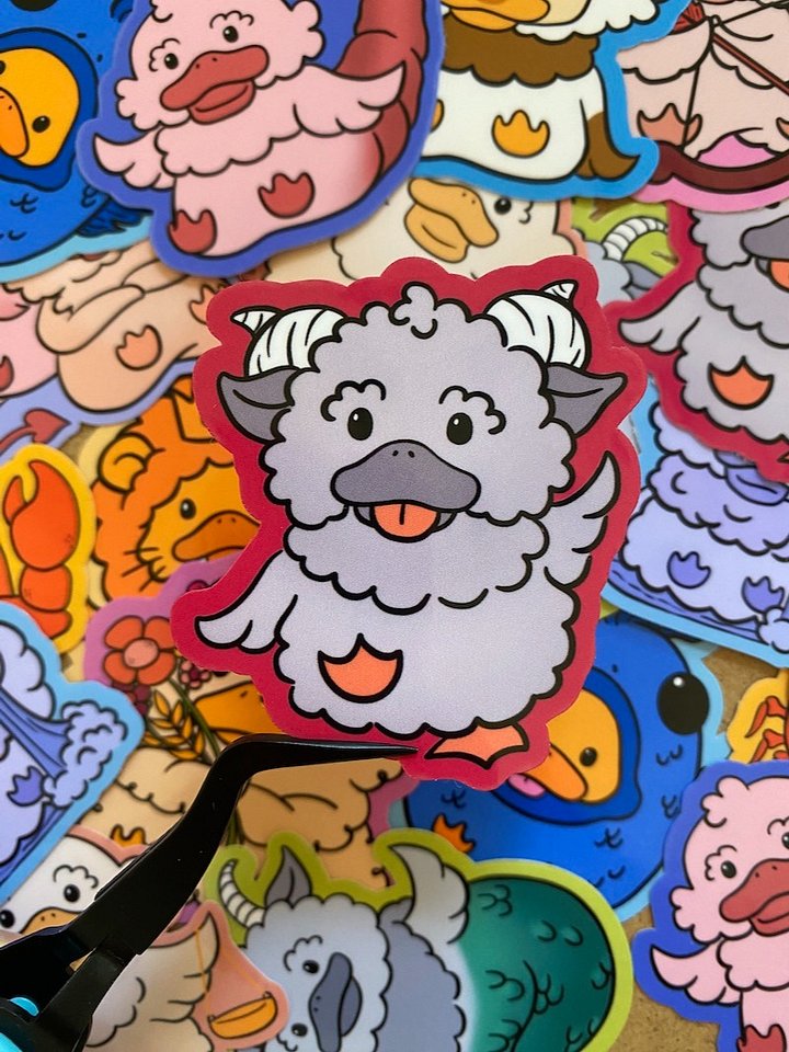 Aries Duck Sticker product image (1)