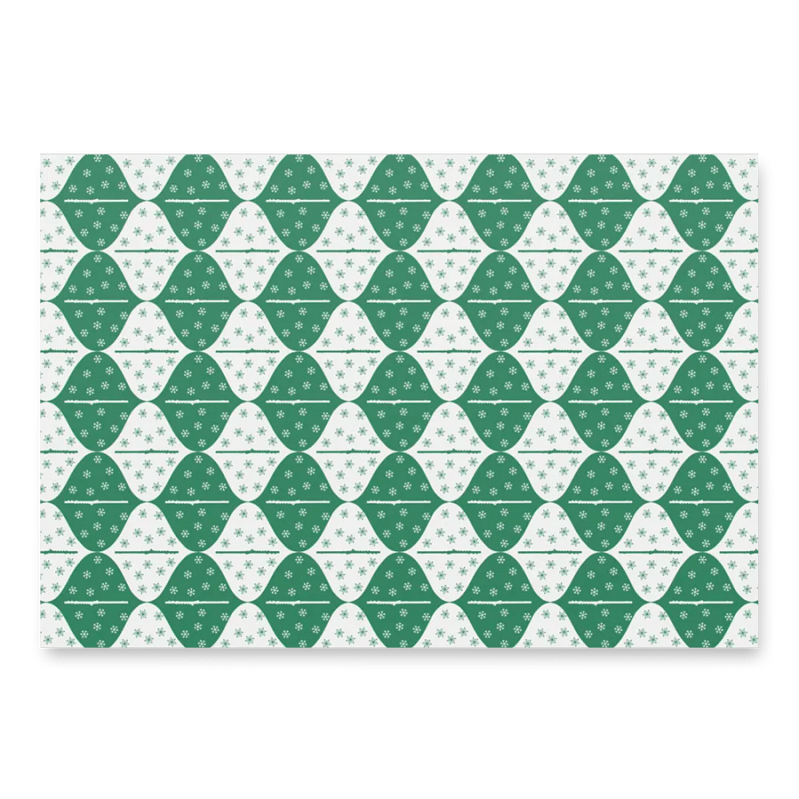Flutes and Snowflakes - Alto Flute - Green Gift Wrap Paper product image (5)