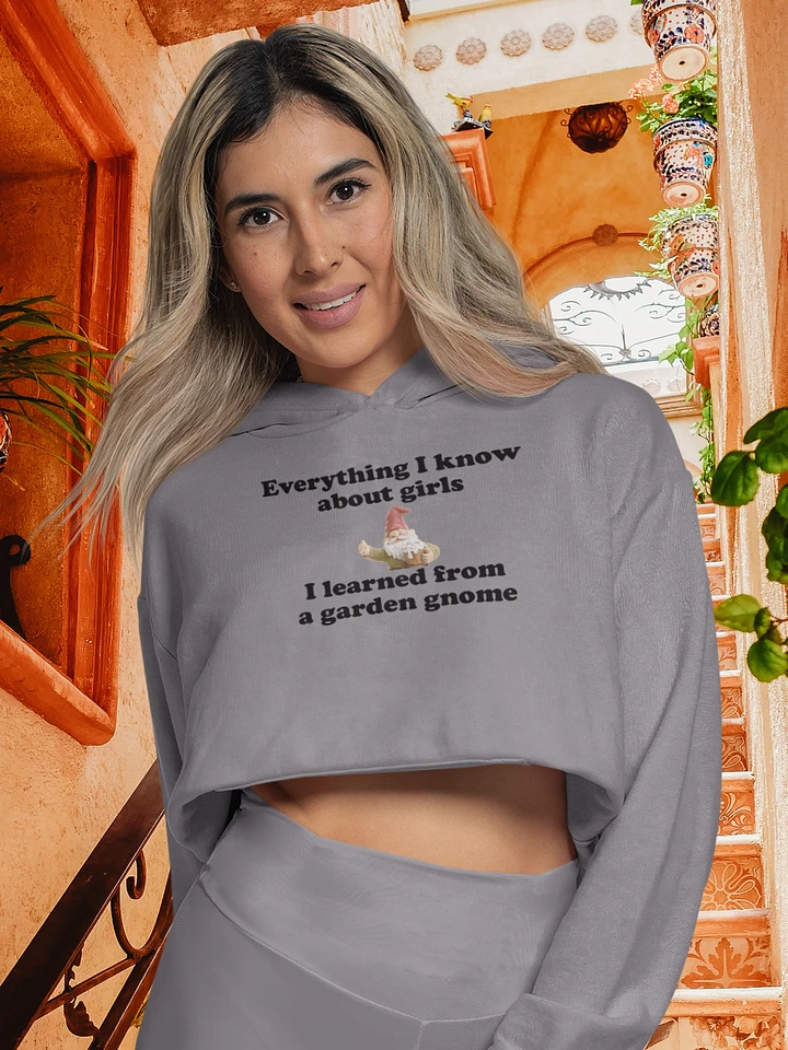 Everything I know about girls fleece crop hoodie product image (1)
