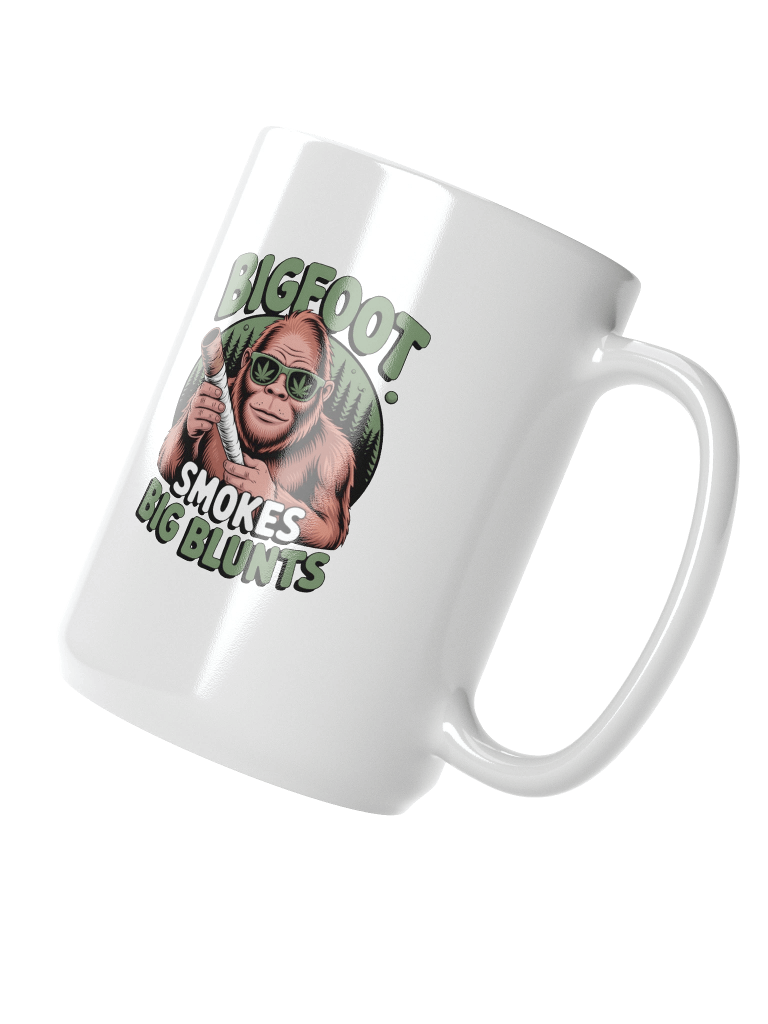 Cannabis - Bigfoot Smokes Big Blunts - Design | 15oz Coffee Mug product image (3)
