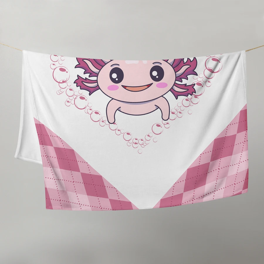 Pink And White Axolotl Blanket product image (2)