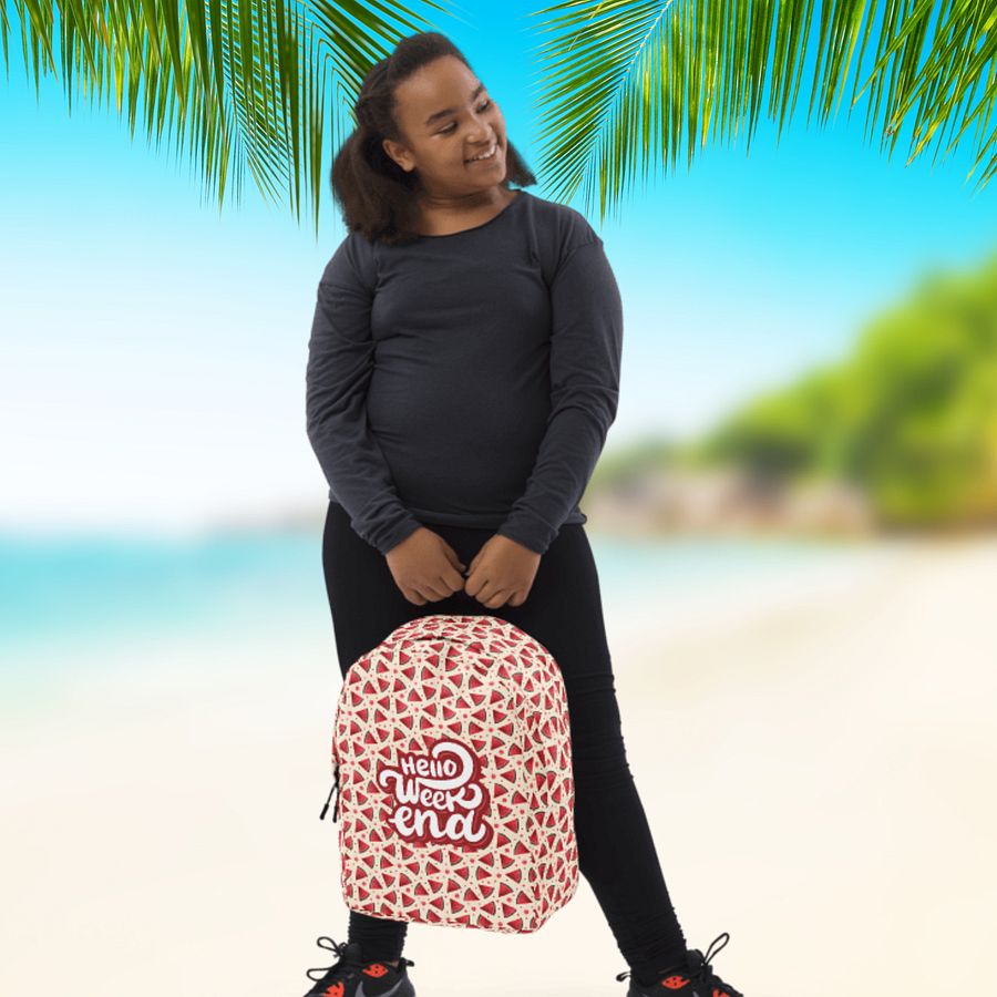 Hello Weekend Watermelon All Over Print Backpack product image (7)