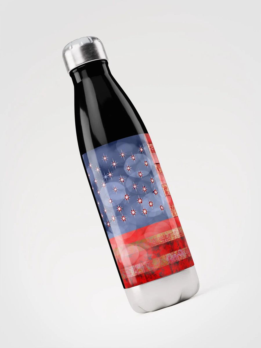 American Flag Bokeh Stainless Steel Waterbottle product image (3)