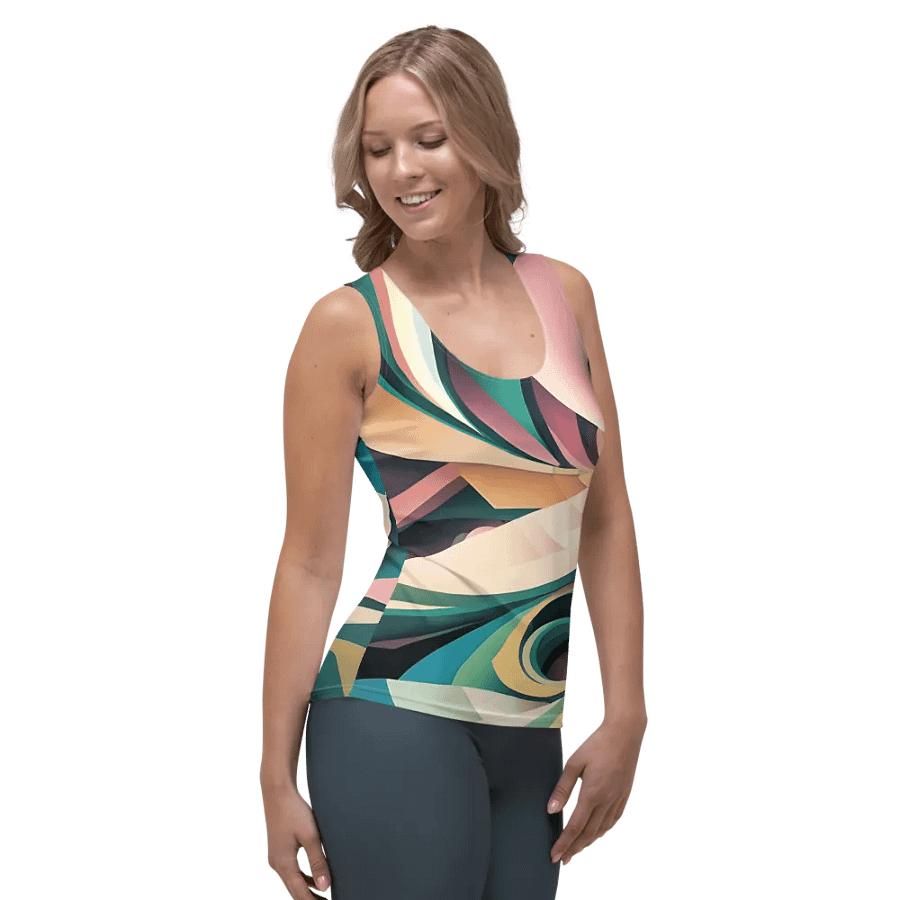 Abstract Lithographic Pattern Design Tank Top - V6 product image (4)