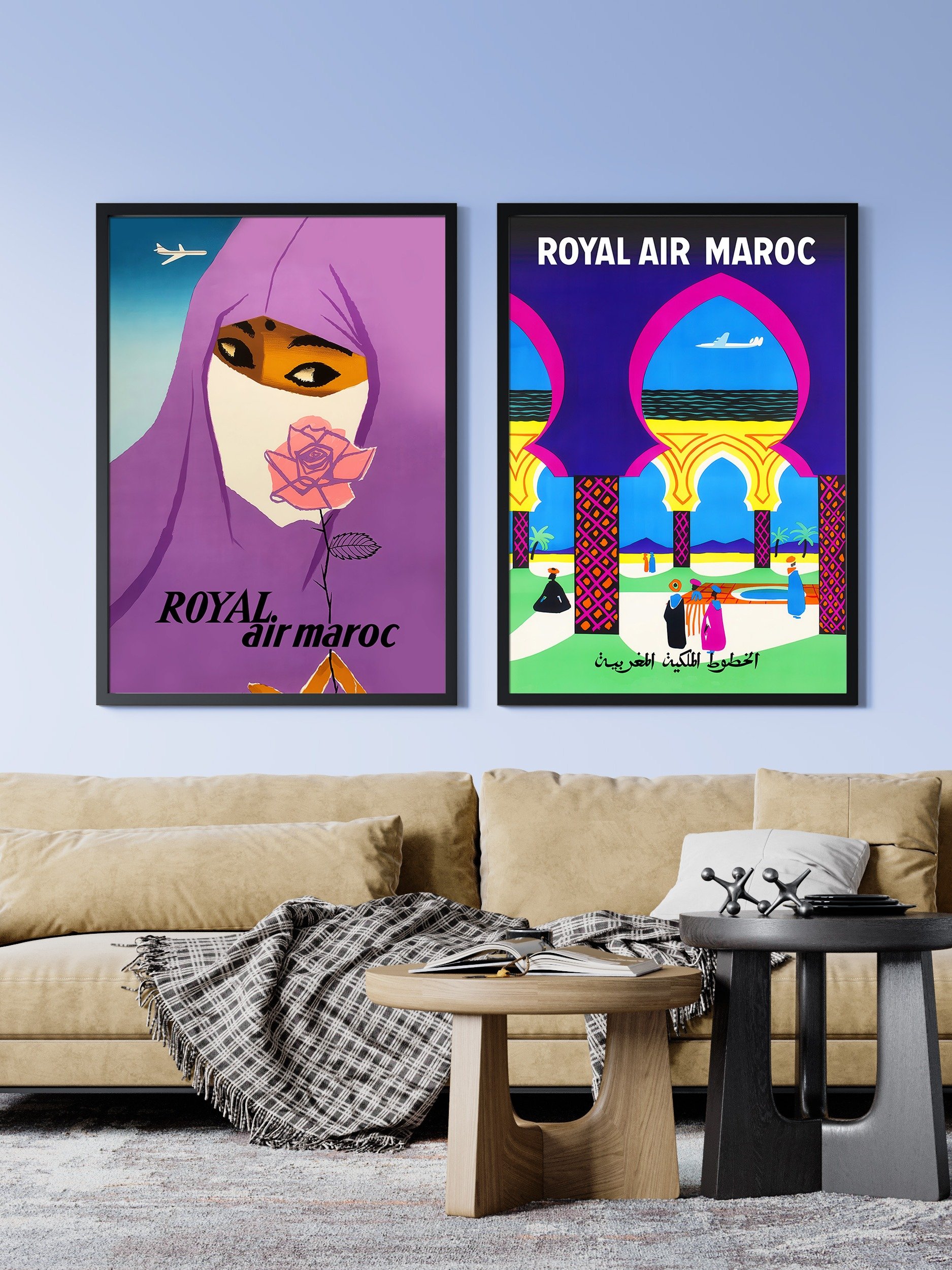 Morocco, Air Maroc, 1958 — retro travel poster, vintage travel print product image (2)
