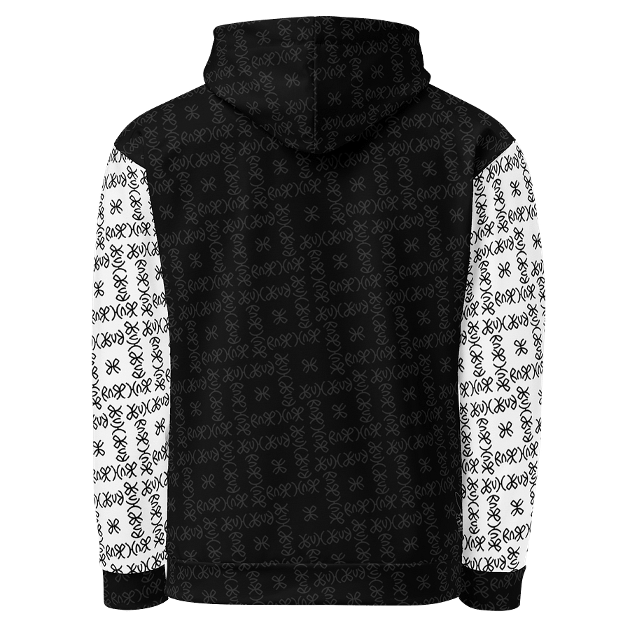 RareHare Black and White Signature Pattern Hoodie Design by IngeniumArtist product image (3)