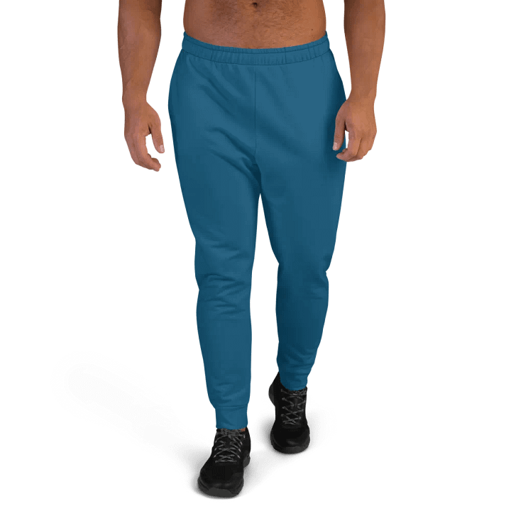 Plain Dark Blue True Summer Recycled Polyester Premium Men's Joggers by Treasure Pie product image (1)