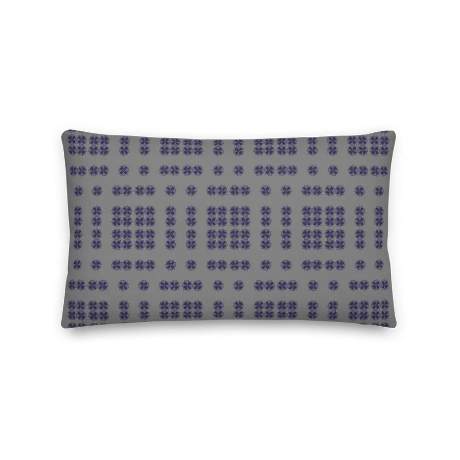 Blue & Purple Flower in Geometric Harmony Premium Pillow product image (1)