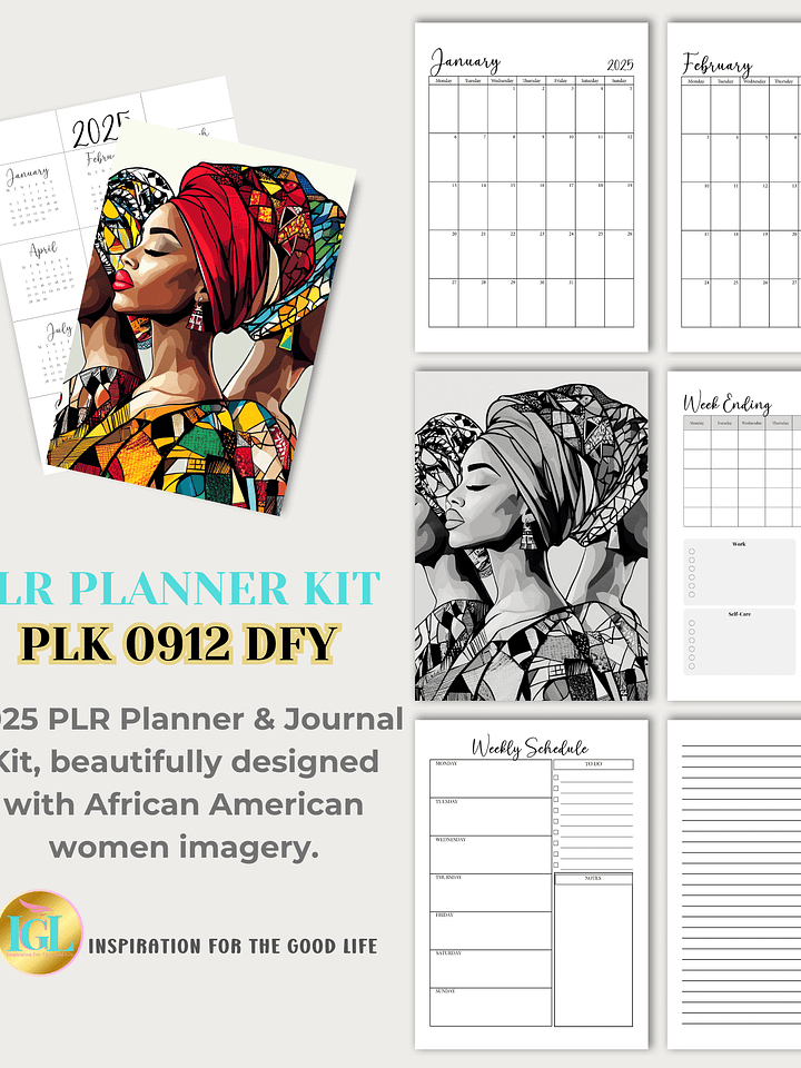 PLR PLK-0912-DFY 2025 PLR Planner & Journal Kit product image (2)