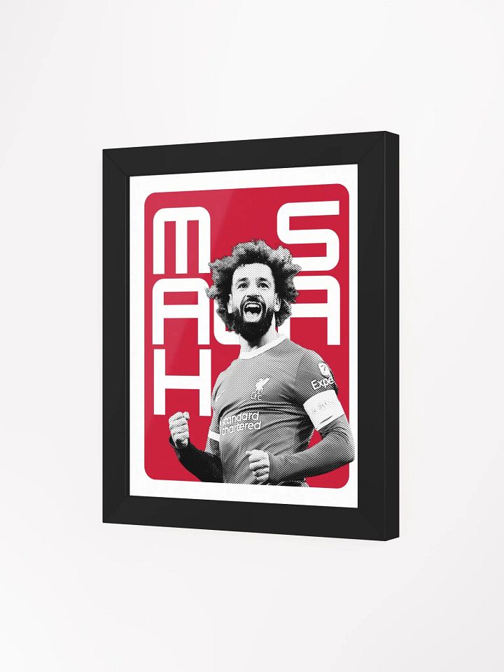 Mohamed Salah BW Liverpool Name Art Framed Print product image (2)