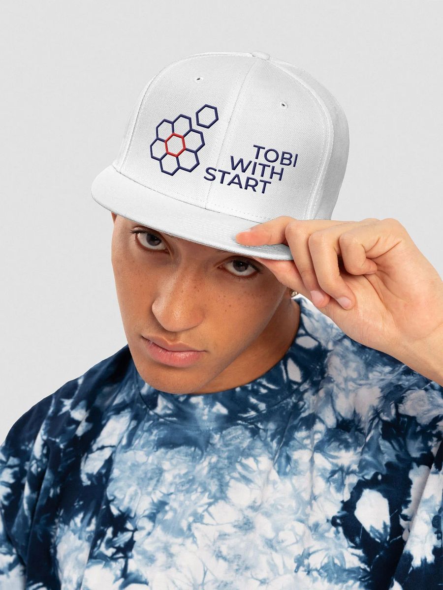 Wool Blend Snapback Cap White product image (5)