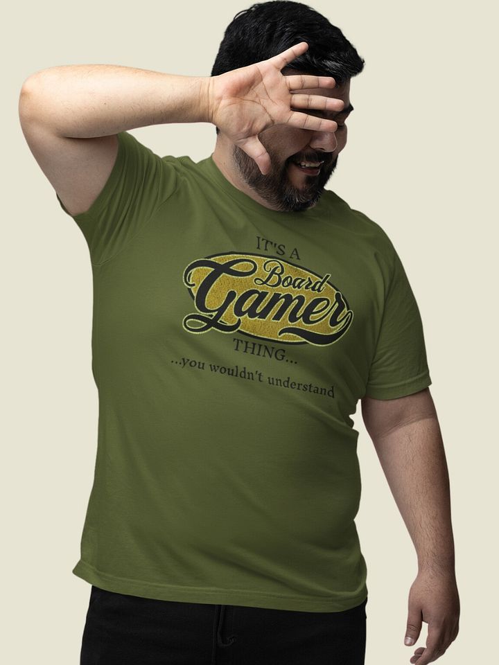 It's a Board Gamer Thing Retro Shirt - Olive product image (1)