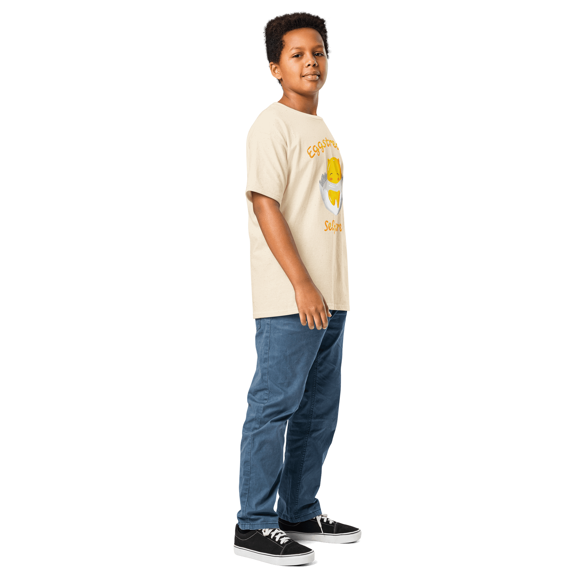 Keggs Eggstream Selfcare Youth Tee | Handdrawn Cute Character Shirt product image (3)