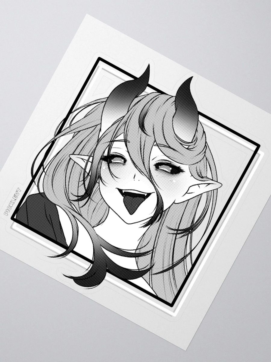 Pickle Kiss-Cut Sticker (Greyscale) product image (2)