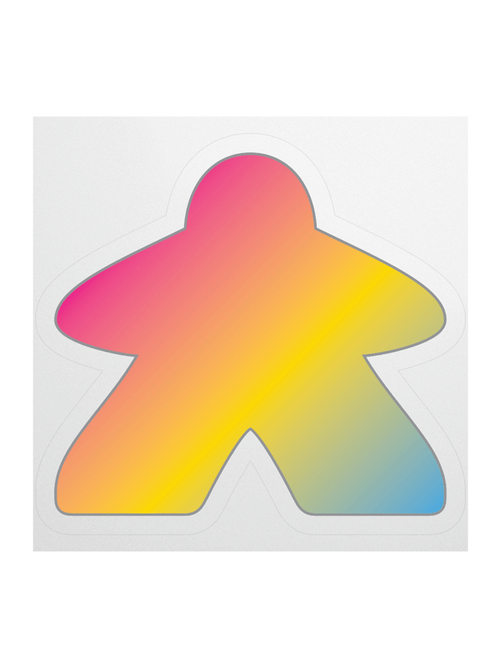 Pansexual Pride Gradient Meeple Sticker product image (1)