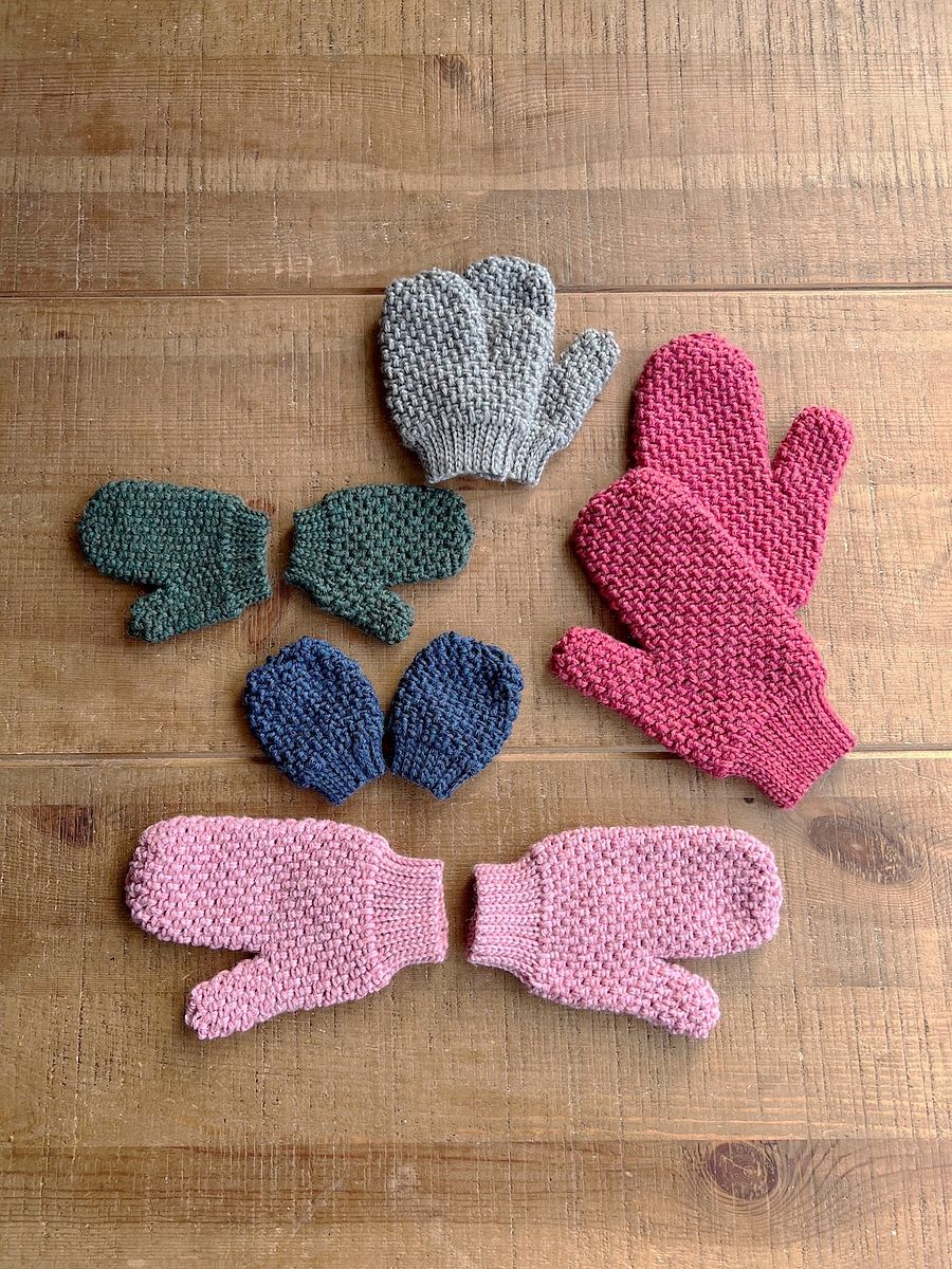 Herringbone Moss Stitch Crochet Mittens Pattern Baby to Adult Size product image (7)