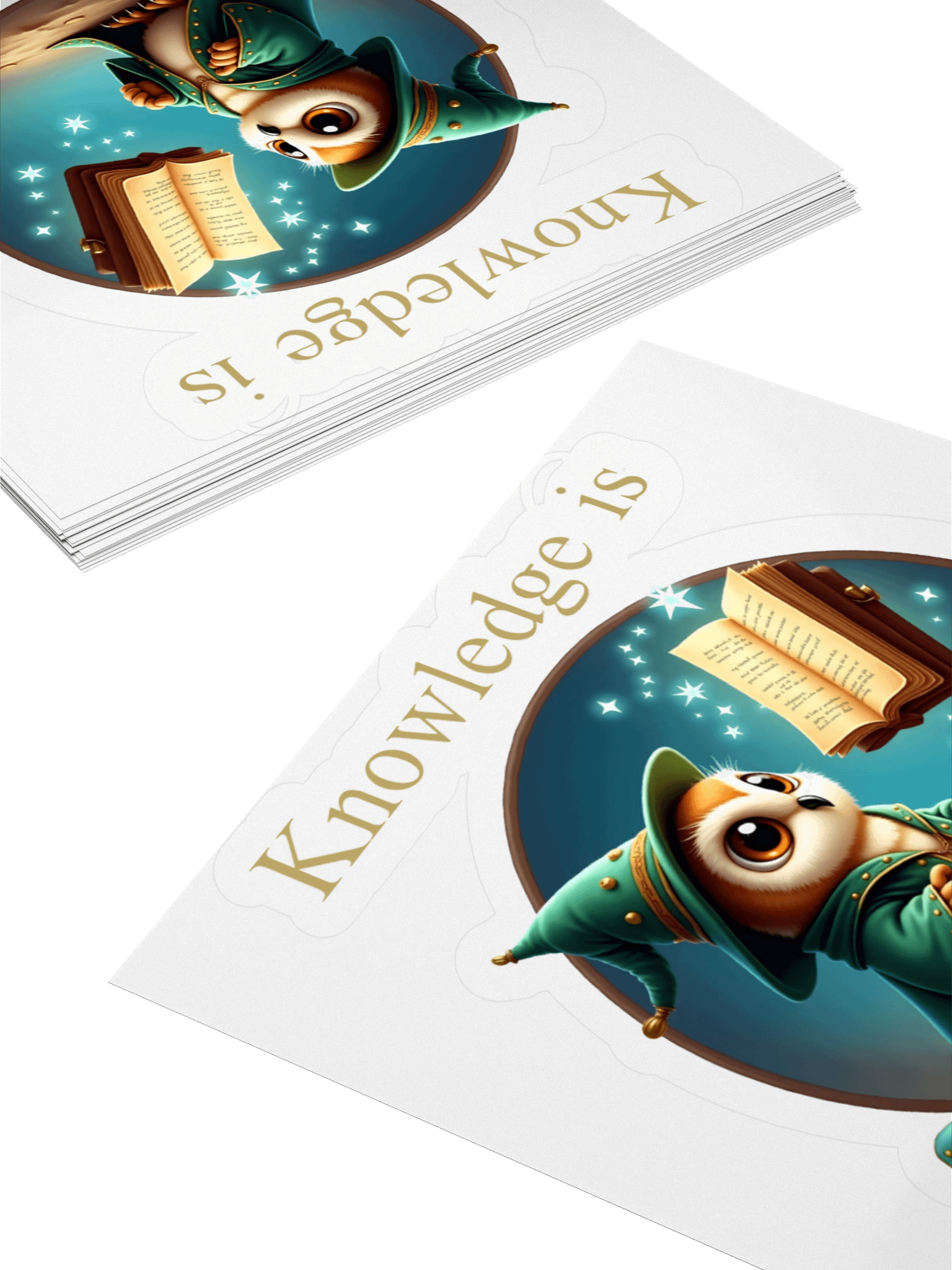 Knowledge is the Greatest Spell – Wizard Owl Sticker product image (4)