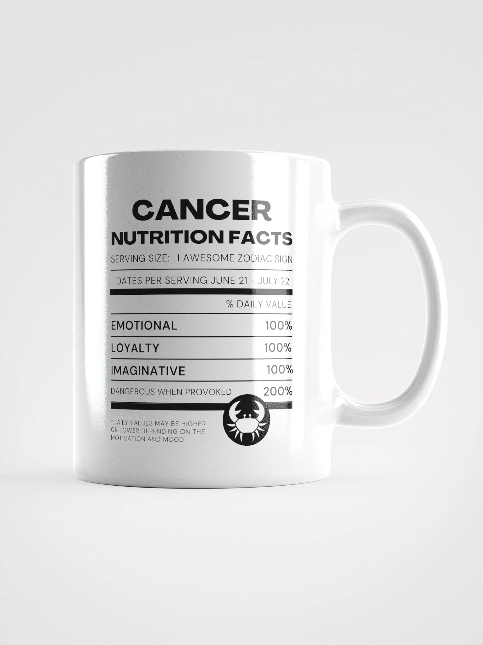 Cancer Nutrition Facts Mug product image (2)