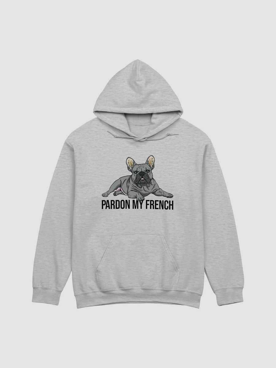 Pardon My French Hooded Sweatshirt of a French Bulldog(Blue) | Funny Hoodie for Frenchie Owners product image (23)