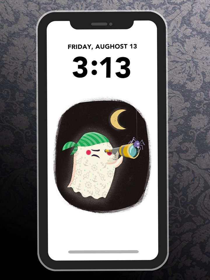 Little Ghost Pirate - Digital Wallpaper for Mobile Phone product image (1)