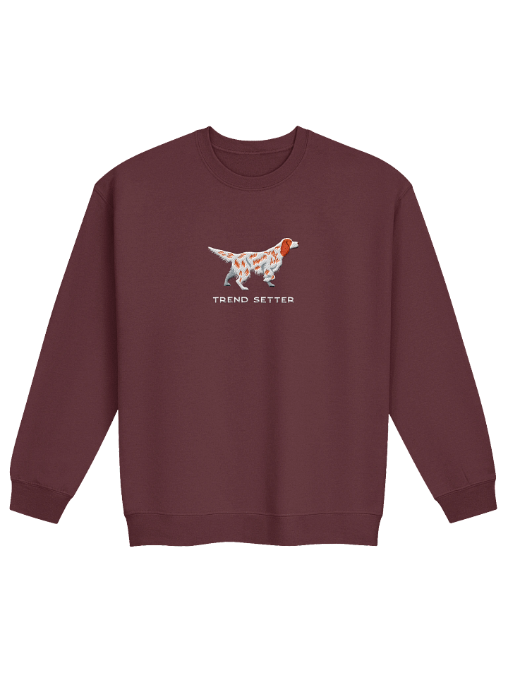 Trend Setter Sweatshirt (Embroidered) of an English Setter(Orange Belton) product image (5)